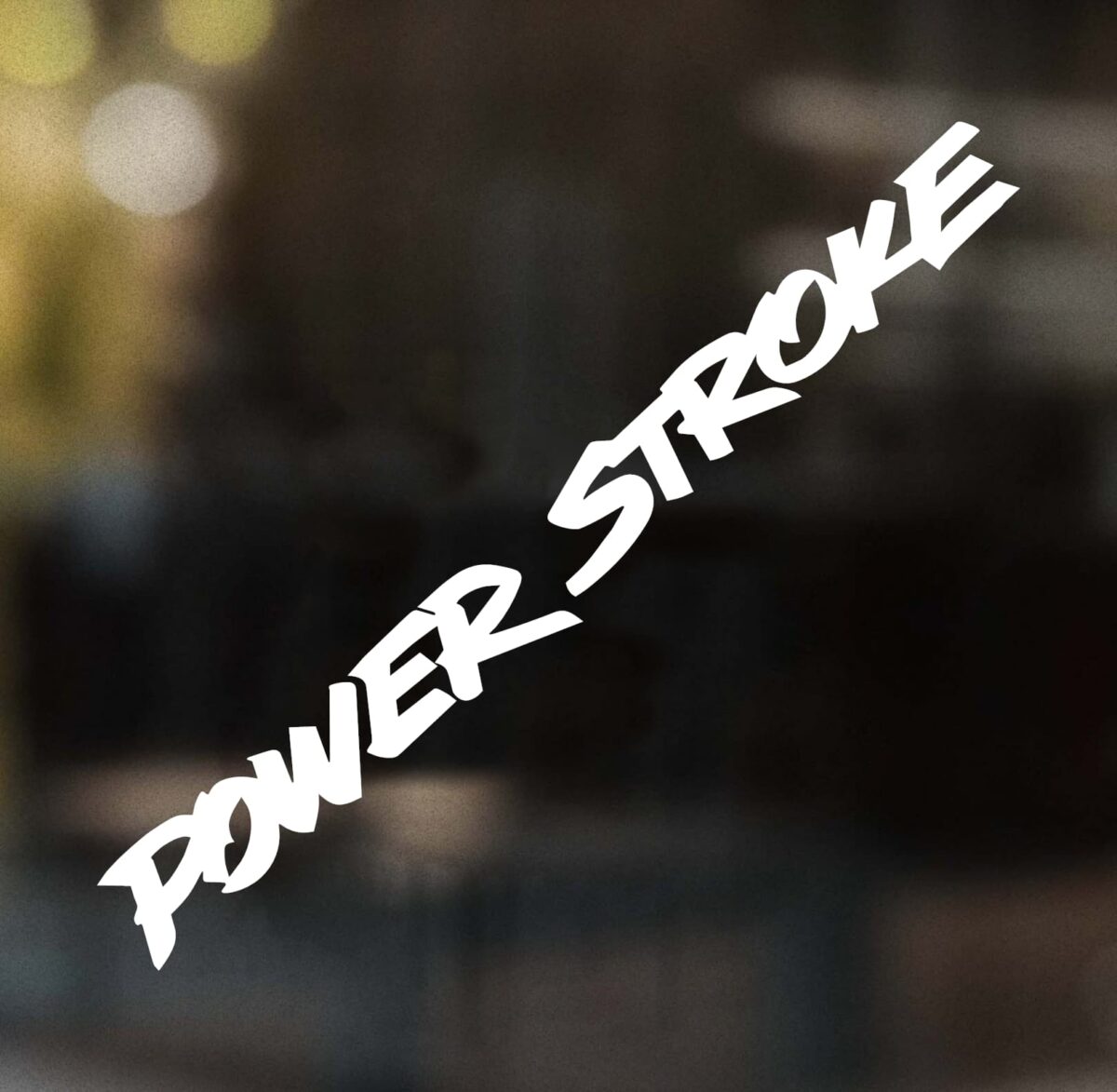 Power Stroke Word Decal