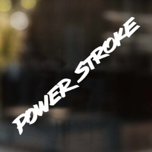 Power Stroke Word Decal