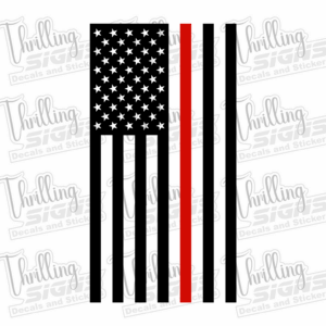 Red Line Flag Decal