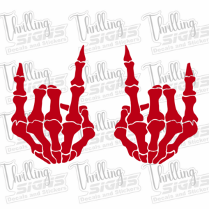 Skeleton Rocks Hands Decal