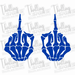 Skeleton Middle Finger Hands Decal