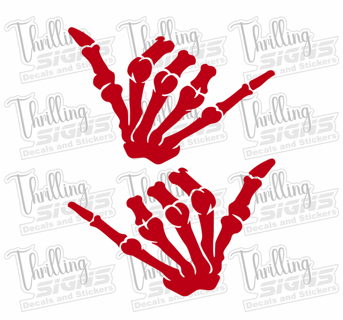 Skeleton Rock-on Hands Decal - Image 3