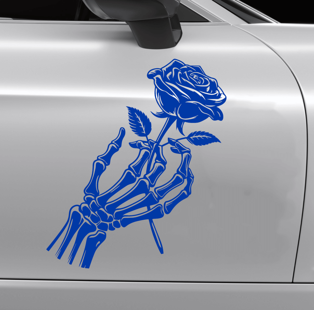 Skeleton Hand Holding a Rose Decal - Image 3