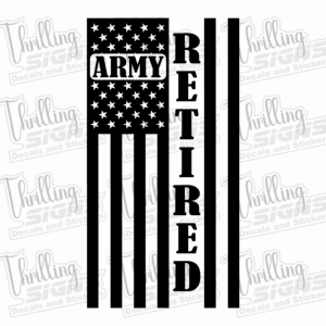 Army Retired Flag Decal
