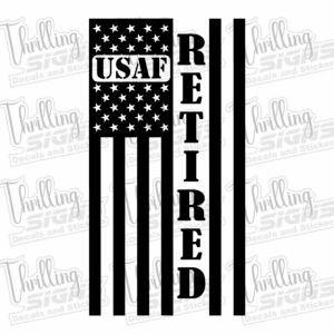 USAF Retired Flag Decal