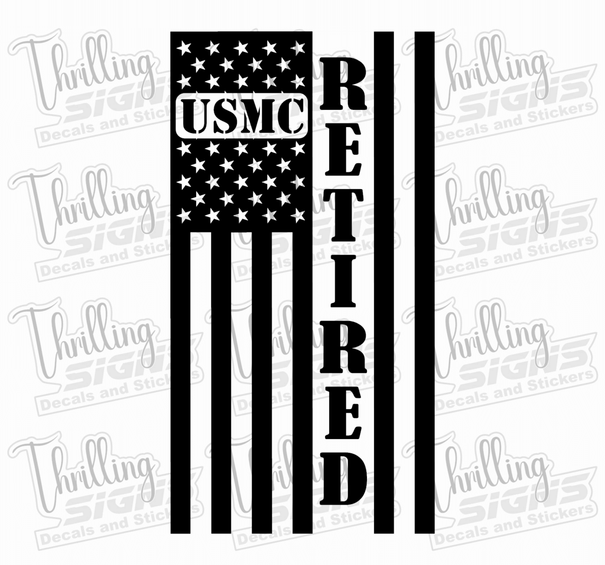 USMC Retired Flag Decal