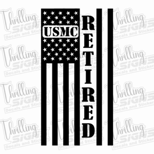 USMC Retired Flag Decal