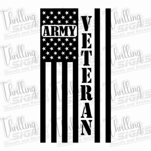 Army Veteran Flag Decal