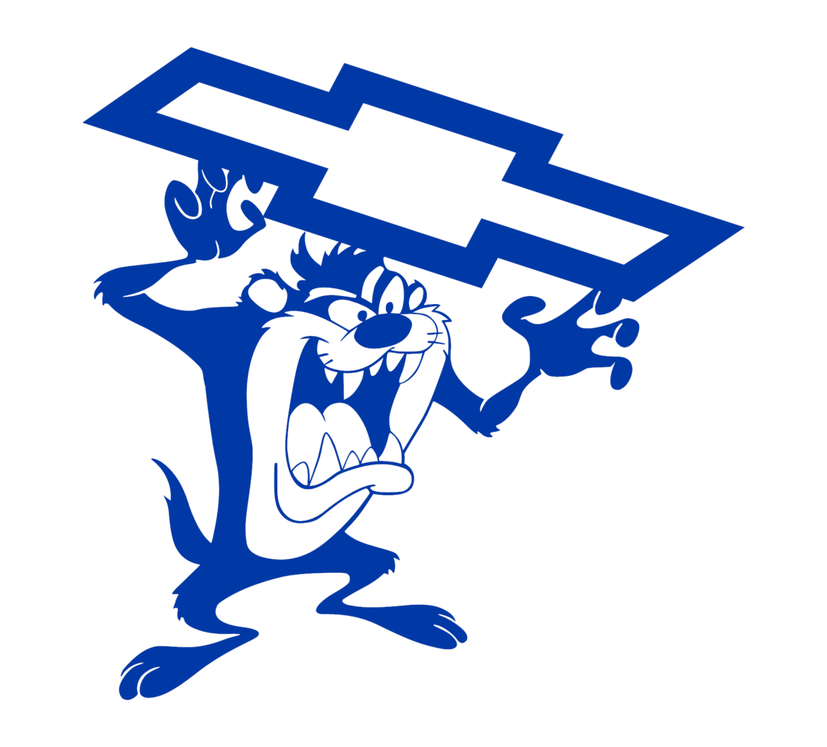 Taz Chevy Bow Tie Decal - Image 2