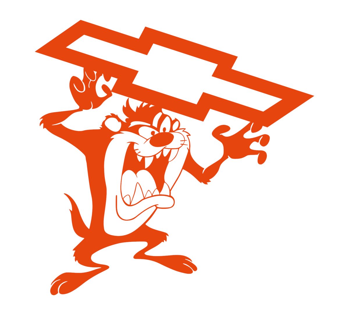 Taz Chevy Bow Tie Decal - Image 3