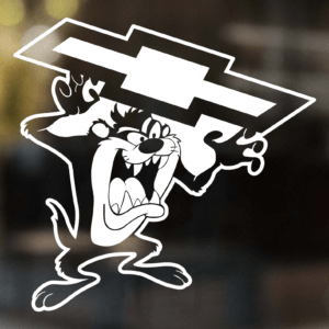 Taz Chevy Bow Tie Decal