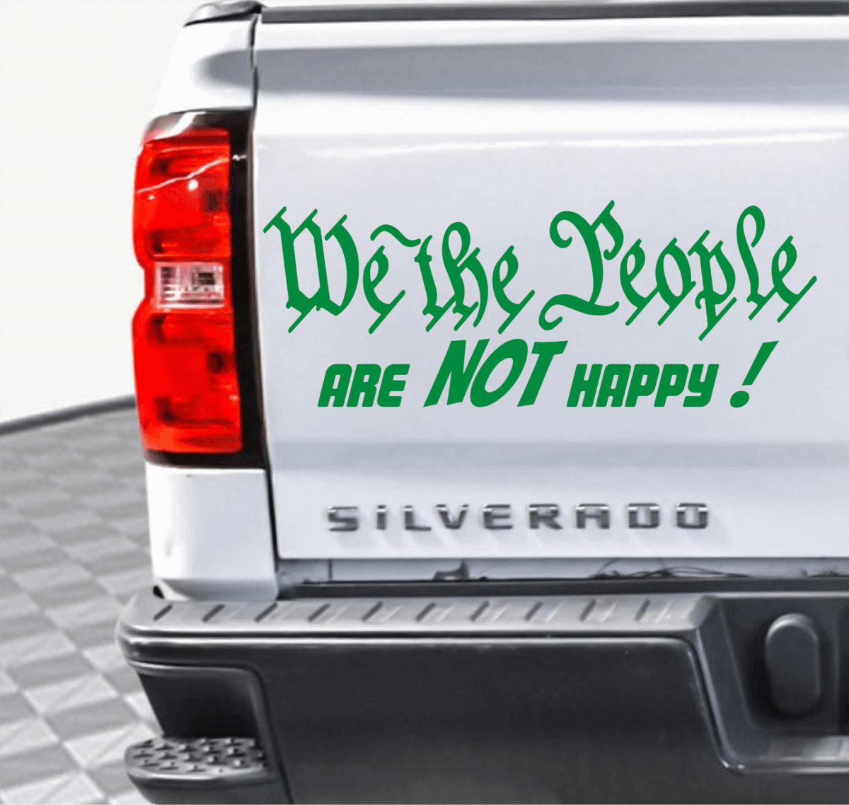 We The People Are NOT Happy Decal - Image 4