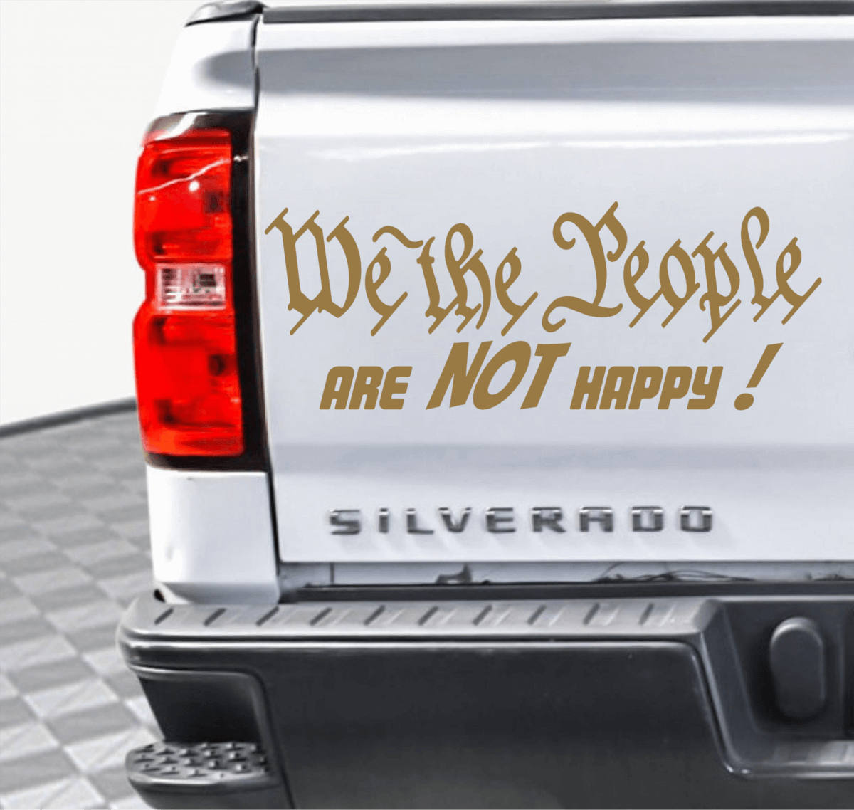 We The People Are NOT Happy Decal - Image 5