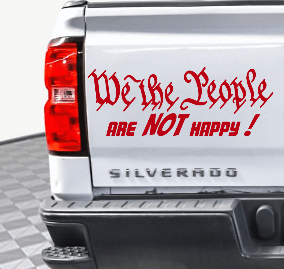 We The People Are NOT Happy Decal - Image 6