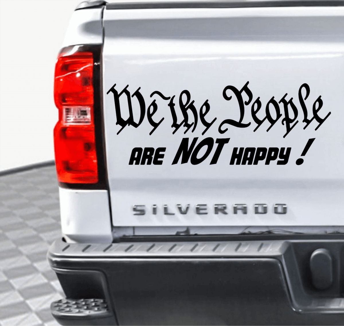 We The People Are NOT Happy Decal - Image 7