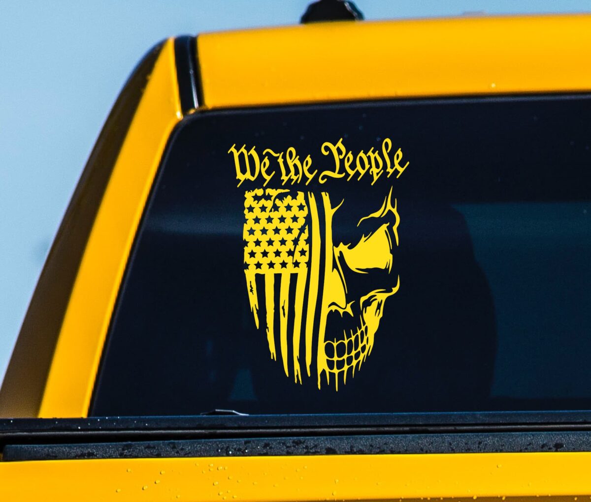 We The People Skull Flag Decal