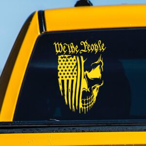 We The People Skull Flag Decal