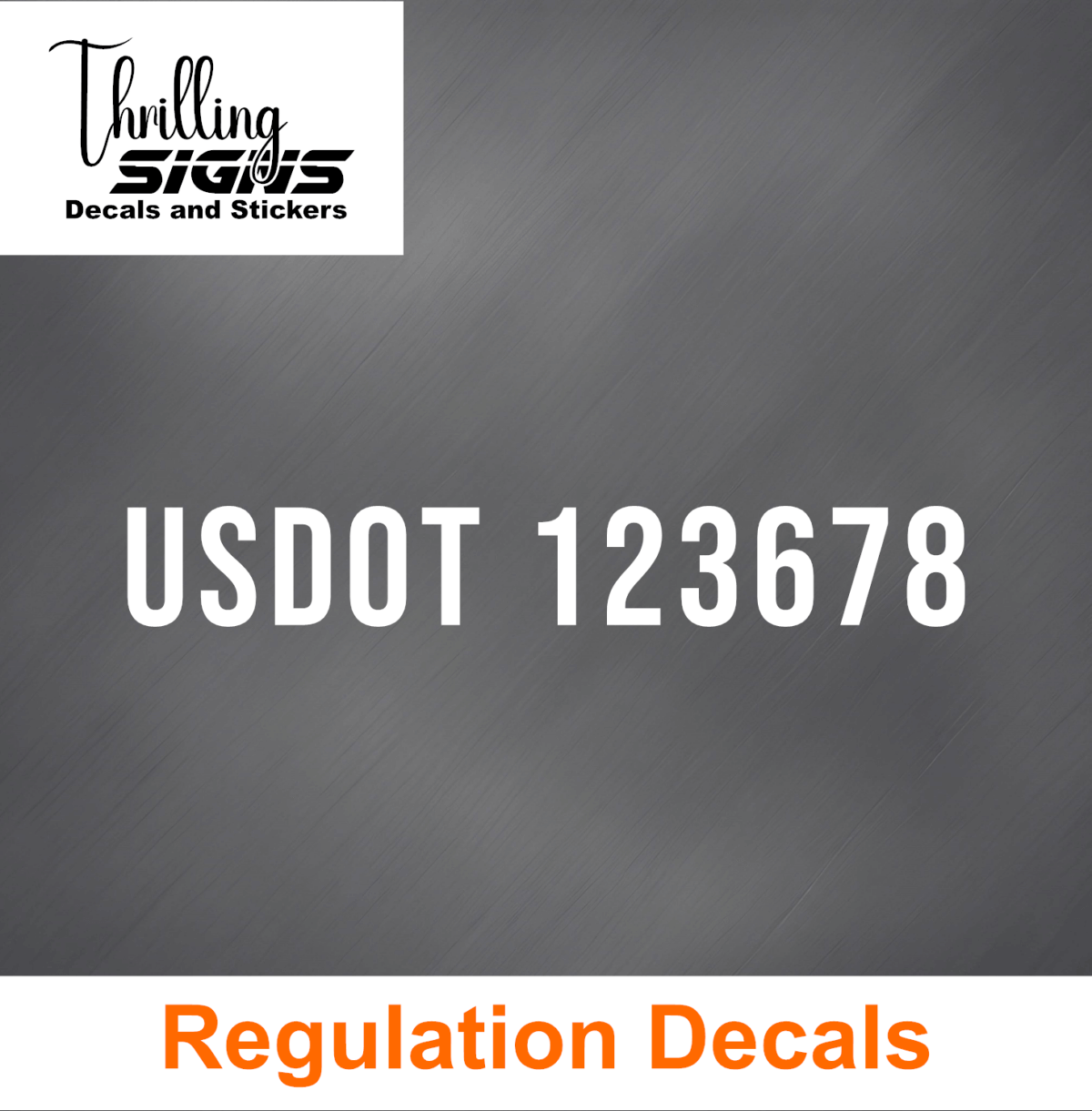 USDOT Number Sticker / Decal Single Line