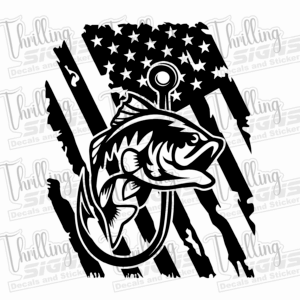 Fishing Flag Angled Decal