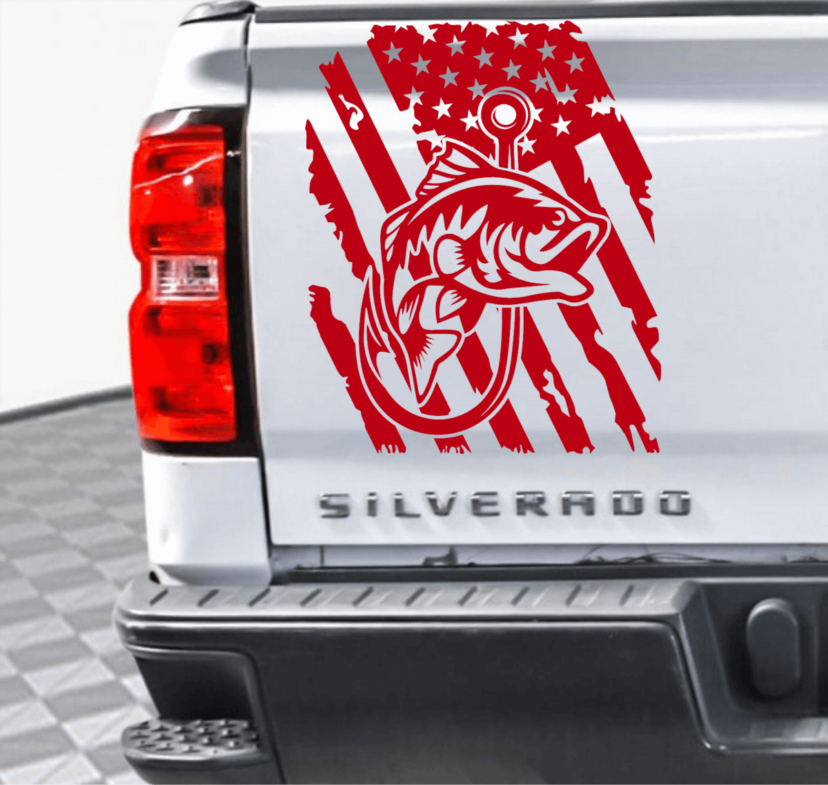 Fishing Flag Angled Decal - Image 5