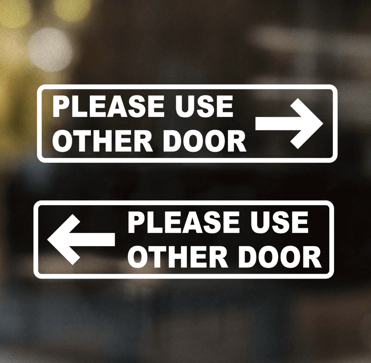 Please Use Other Door Decal