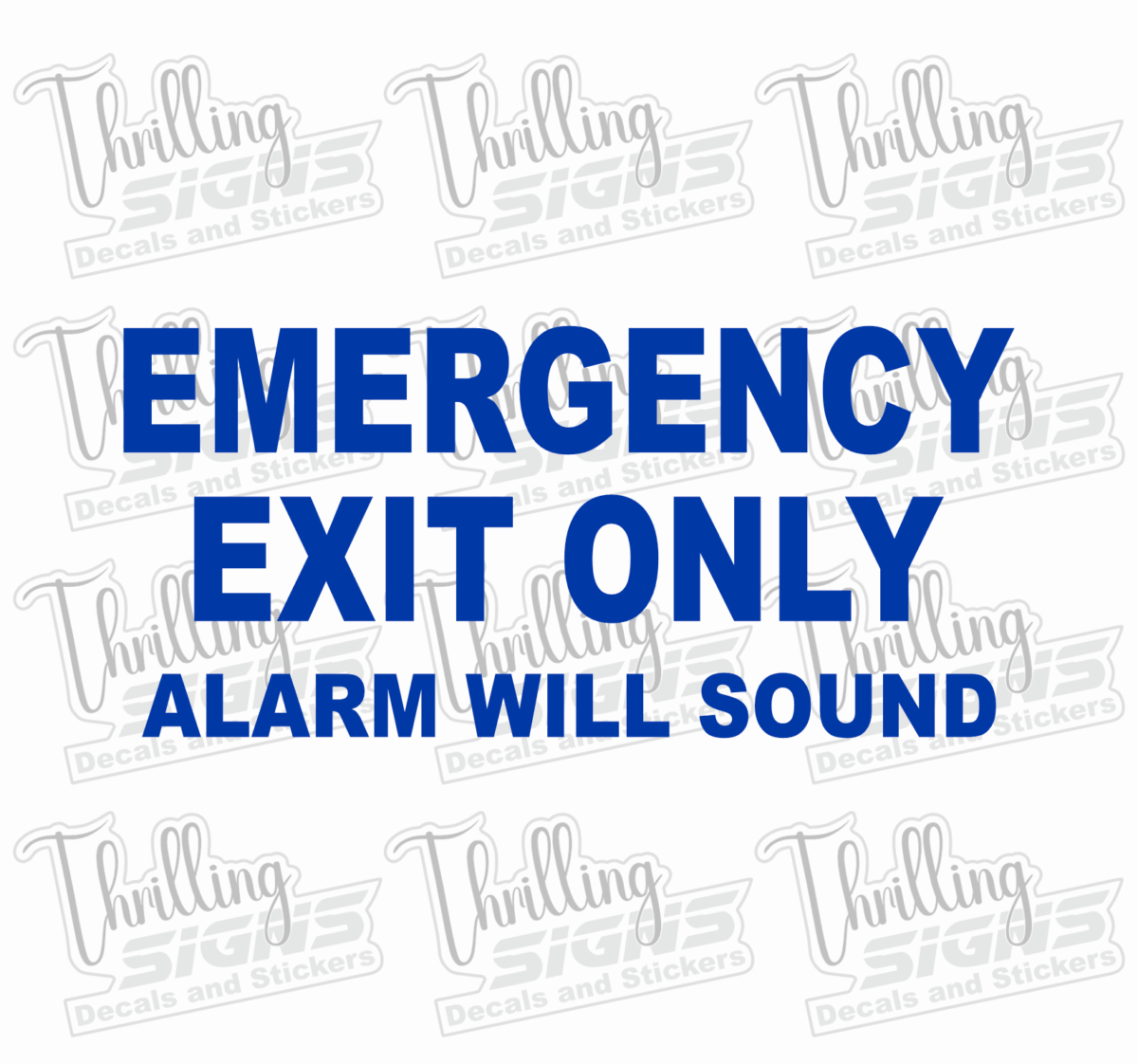 Emergency Exit Only Alarm Will Sound Decal - Image 3