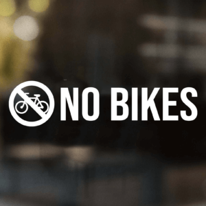 No Bikes Decal
