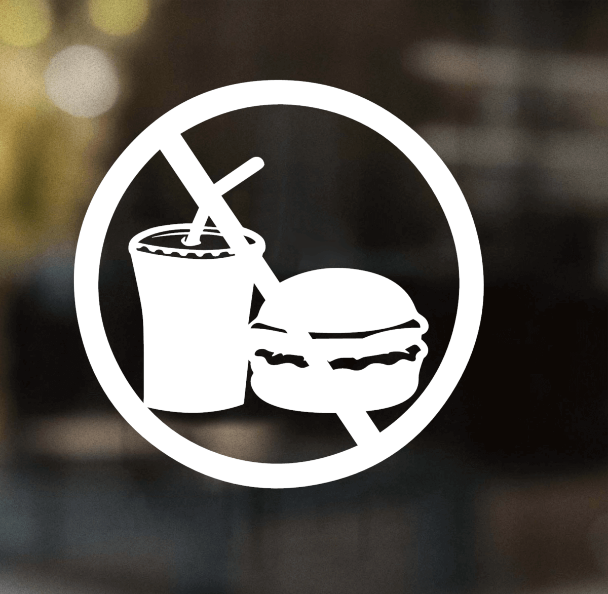 No Food or Drink Symbol Decal