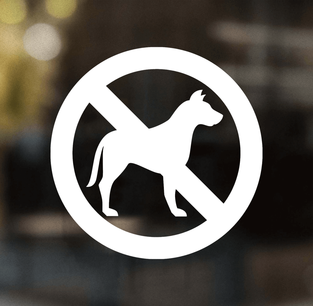 No Dog Symbol Decal