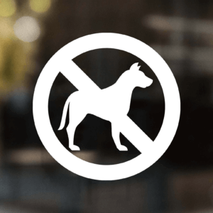 No Dog Symbol Decal