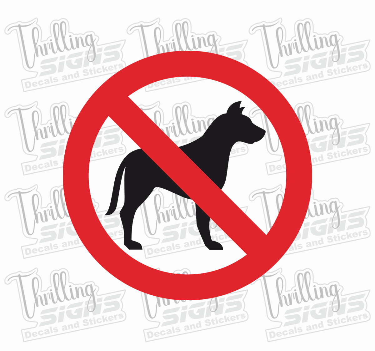 No Dog Symbol Decal - Image 3
