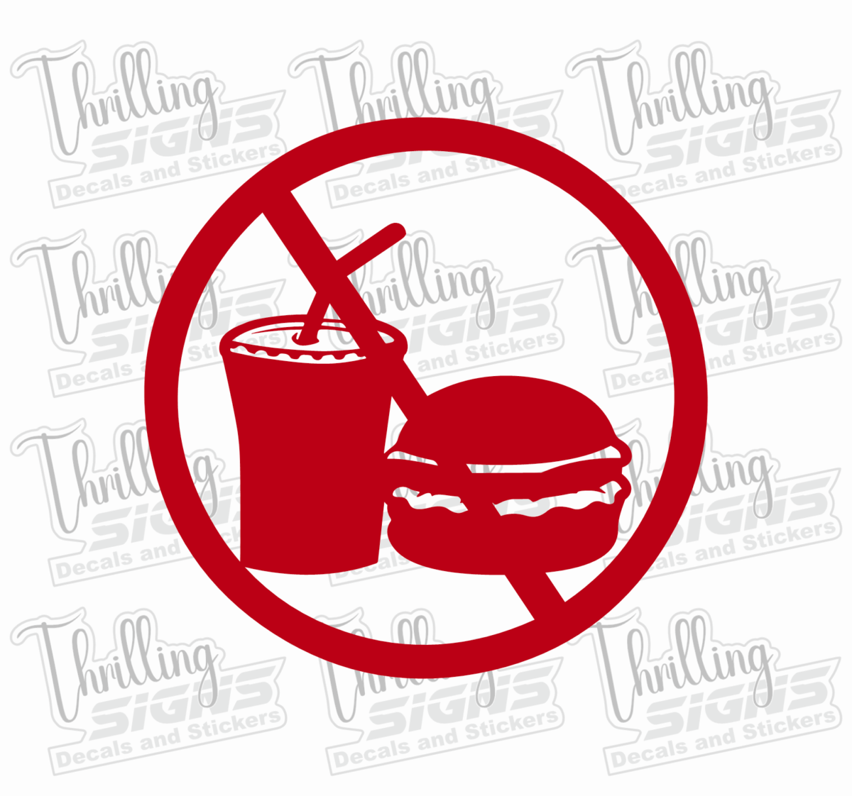 No Food or Drink Symbol Decal - Image 3