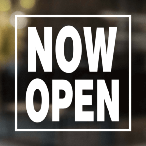 Now Open Decal