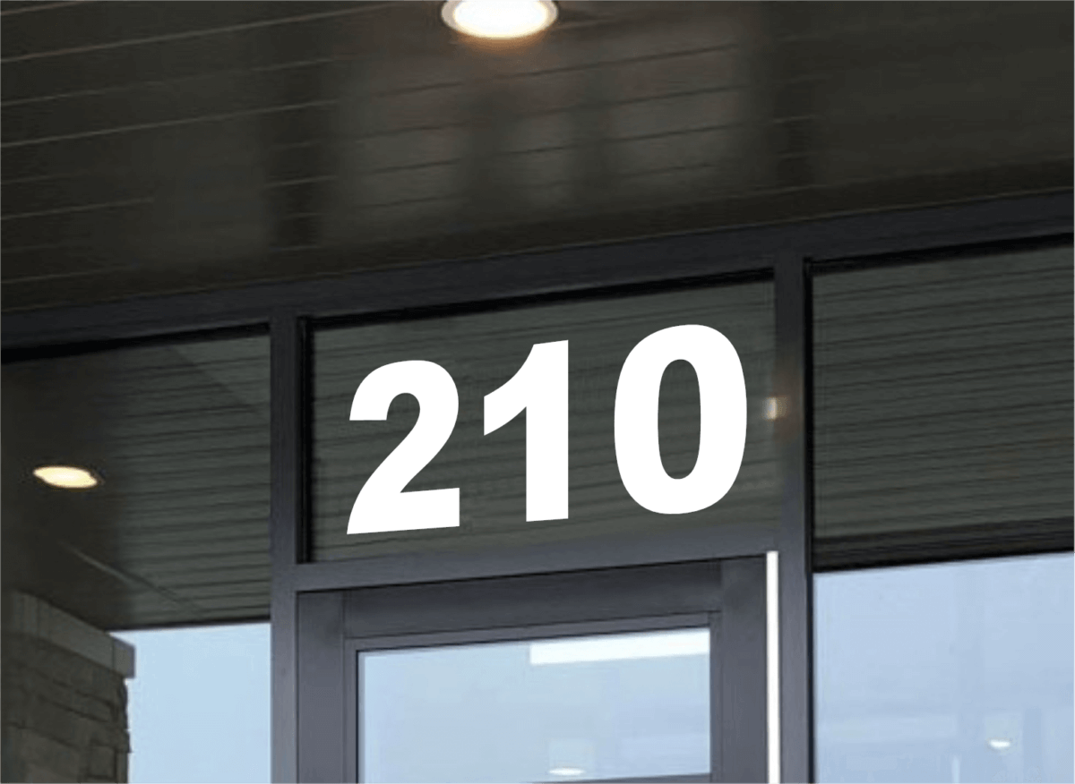 Large Modern Address Numbers Decal - Image 3