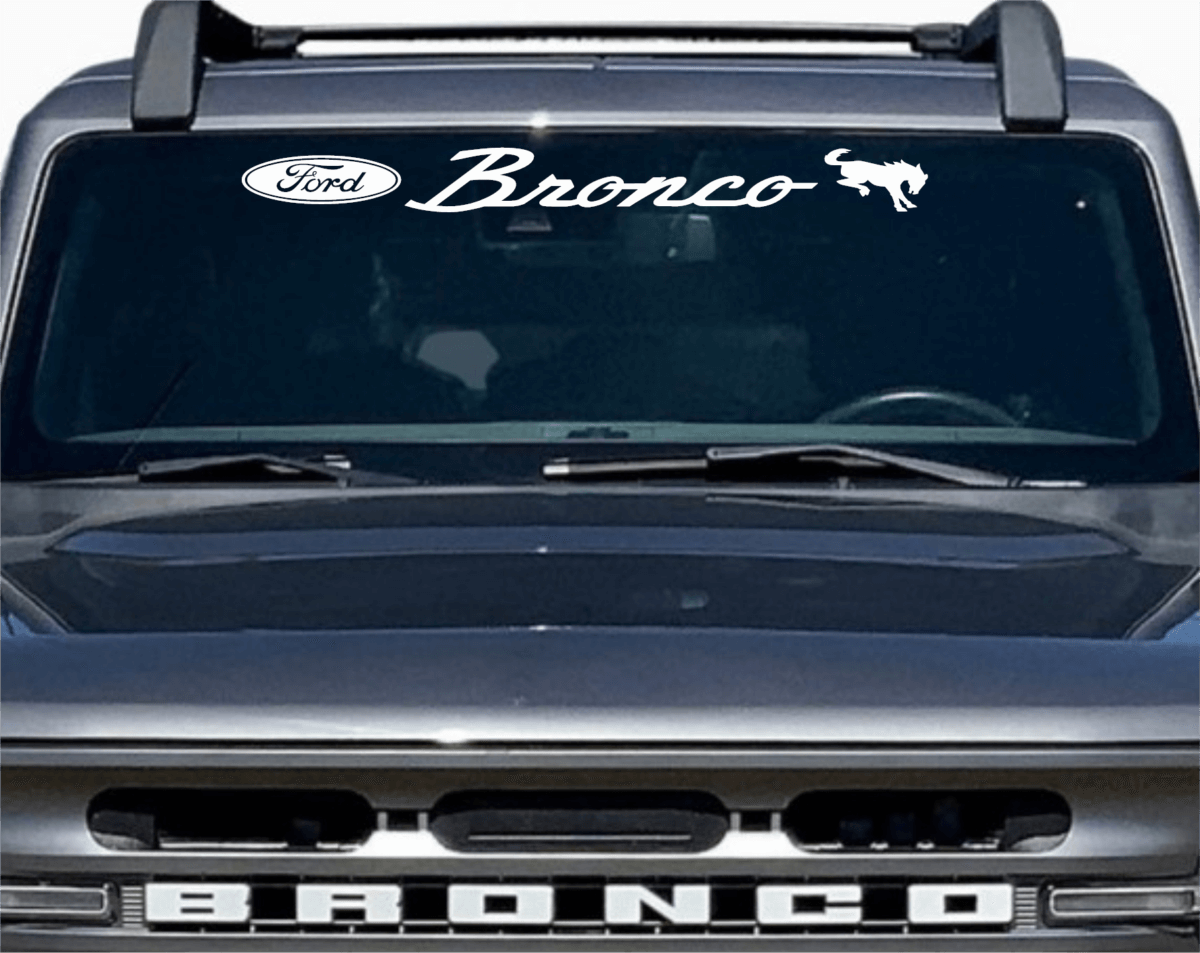 Ford Bronco Horse Windshield Banner Decal - Image 2