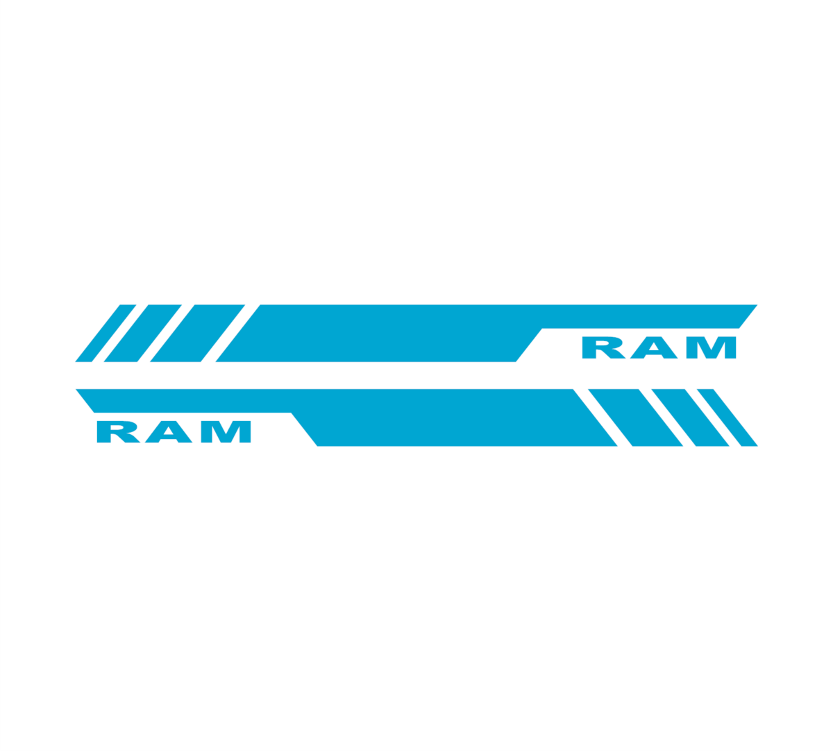 Door bed stripe ram ice blue