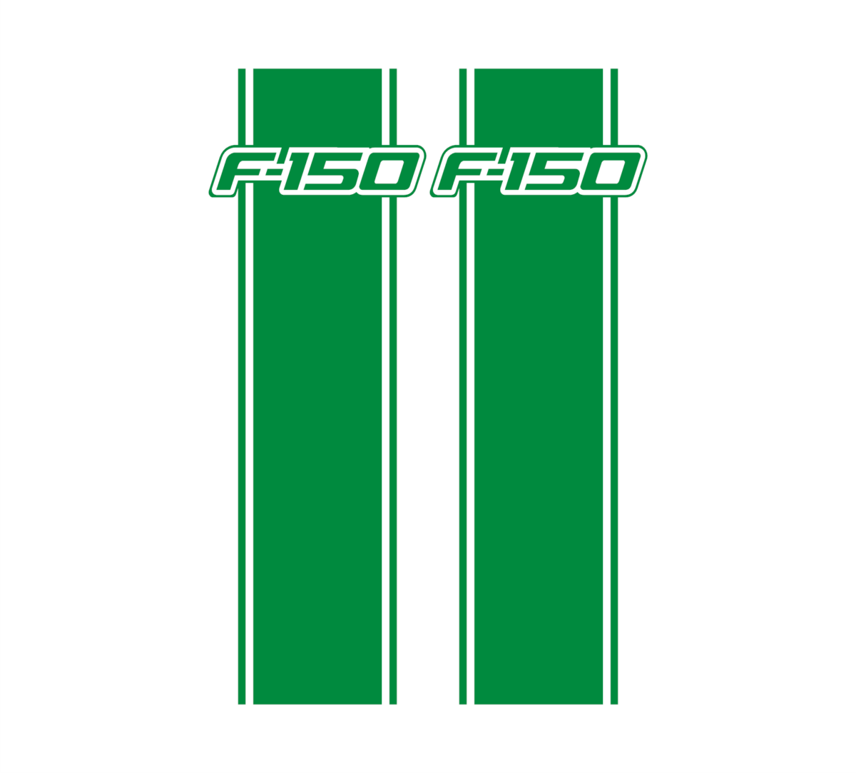 F150 bed stripe light green