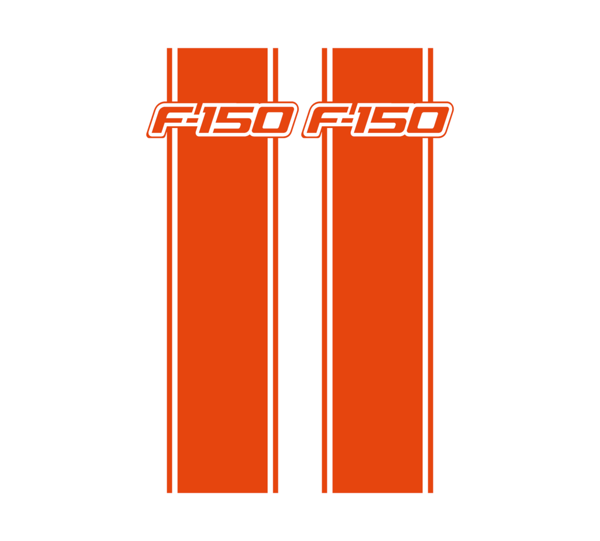 F150 bed stripe orange