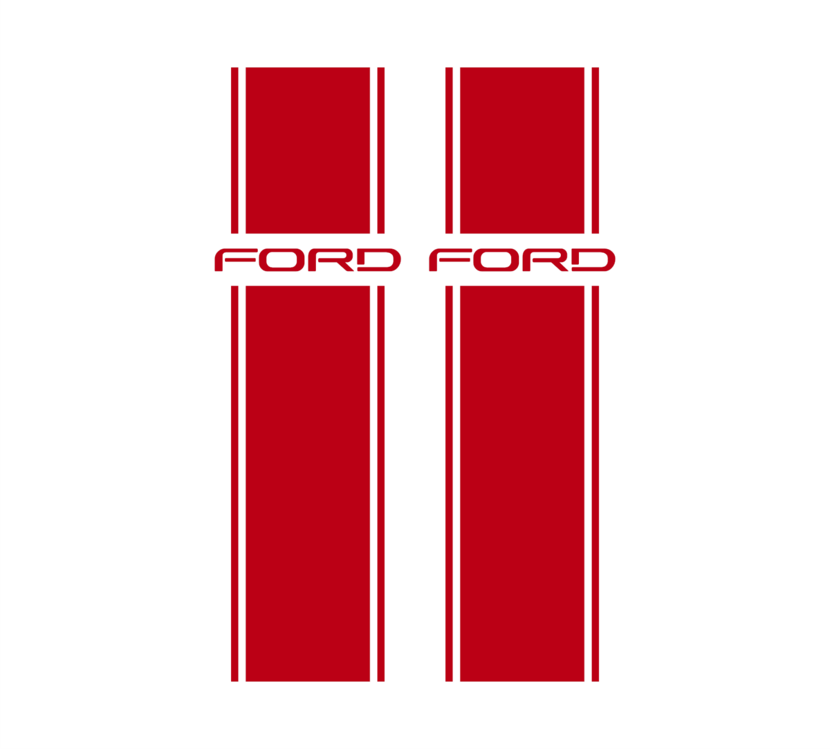 Ford bed stripe red