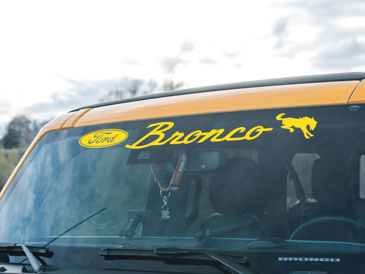 Ford Bronco Horse Windshield Banner Decal - Image 6