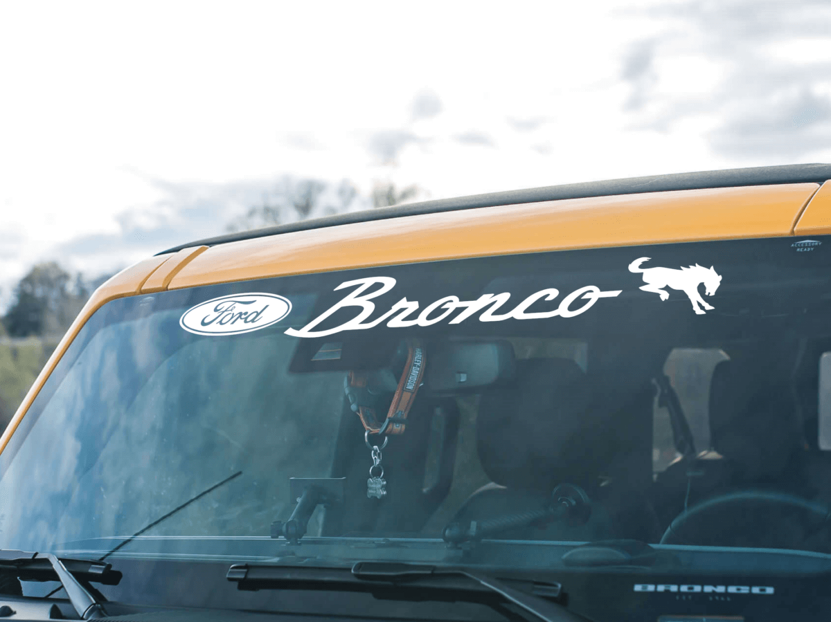 Ford Bronco Horse Windshield Banner Decal - Image 4