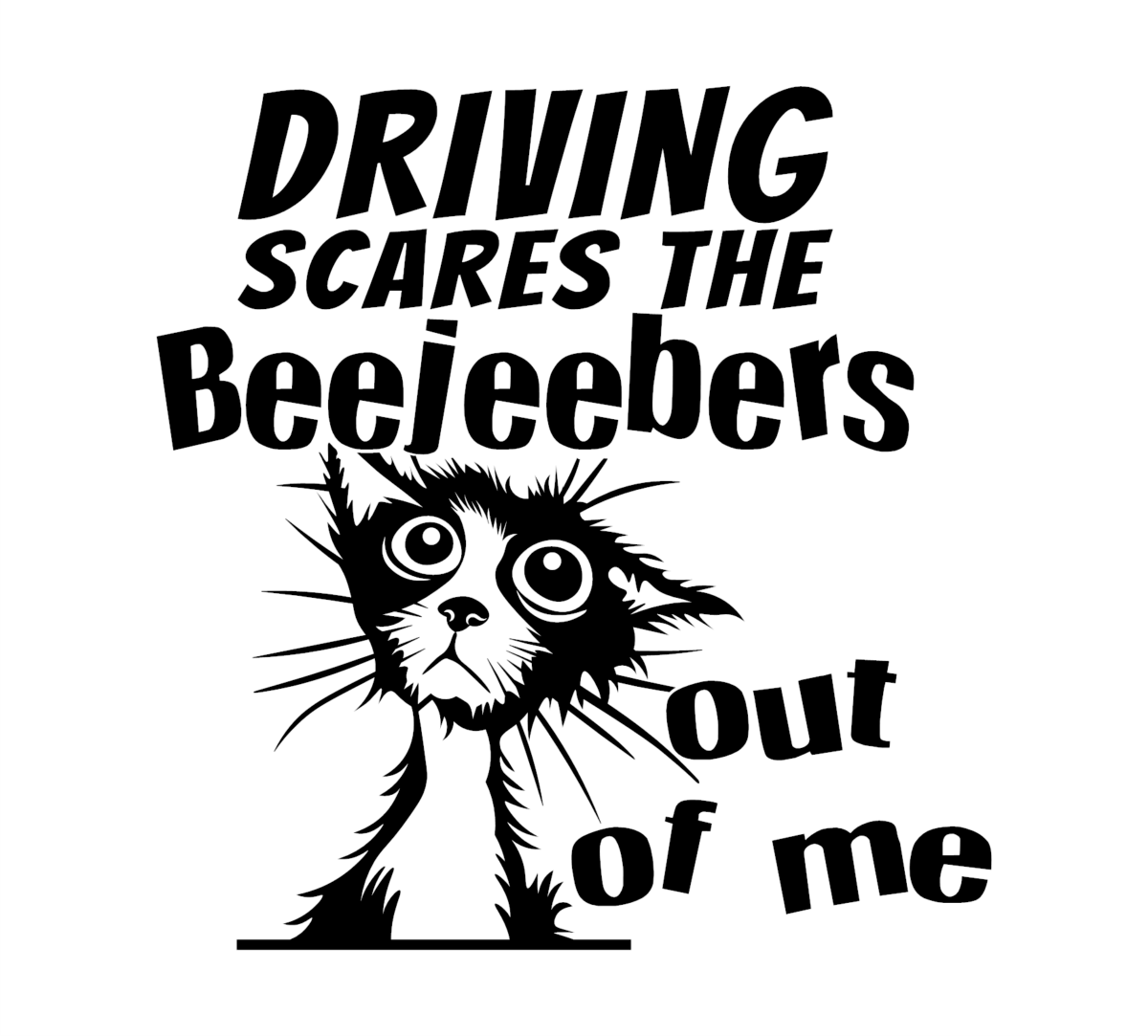 Driving Scares The Beejeebers Out of Me Decal - Image 2