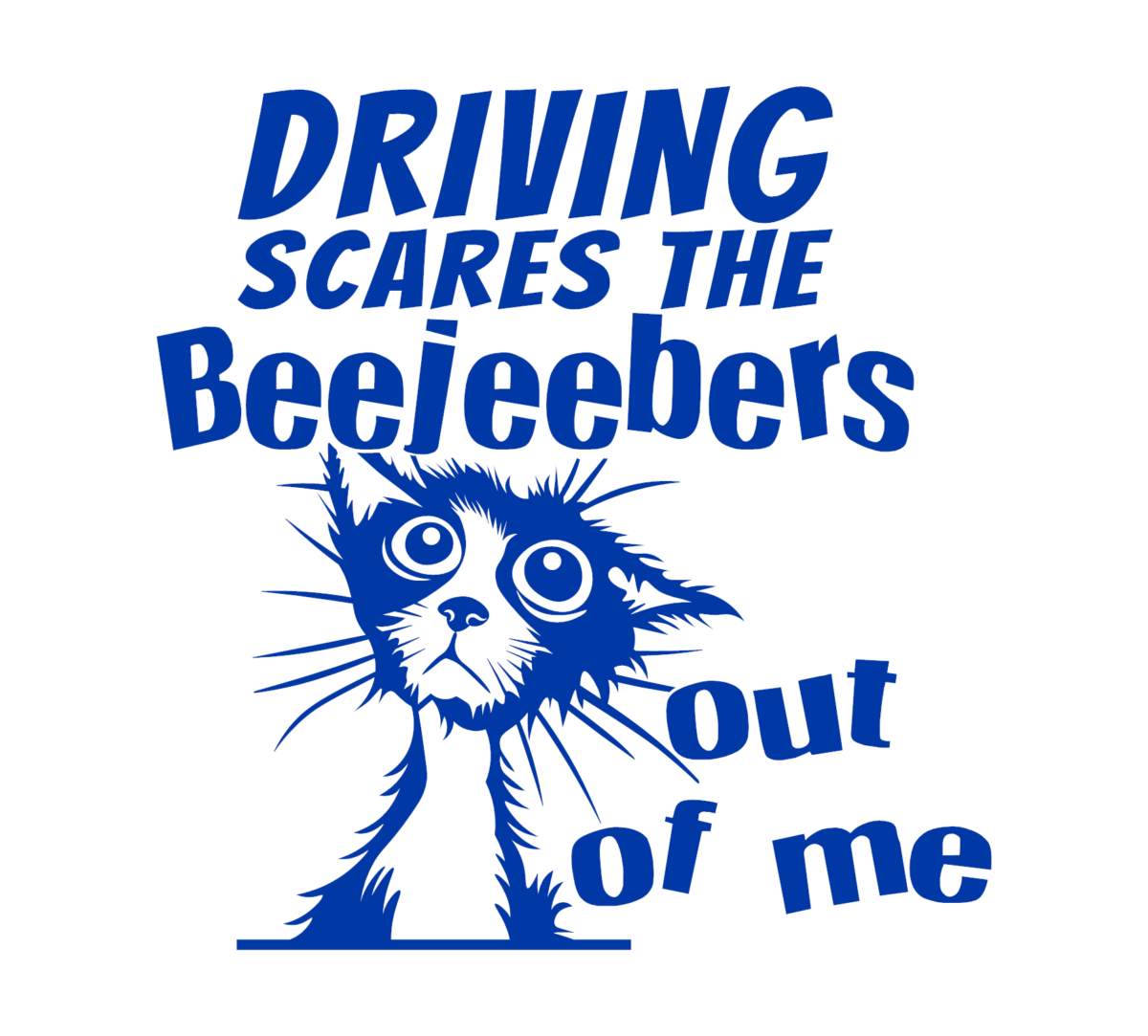 Driving Scares The Beejeebers Out of Me Decal - Image 3