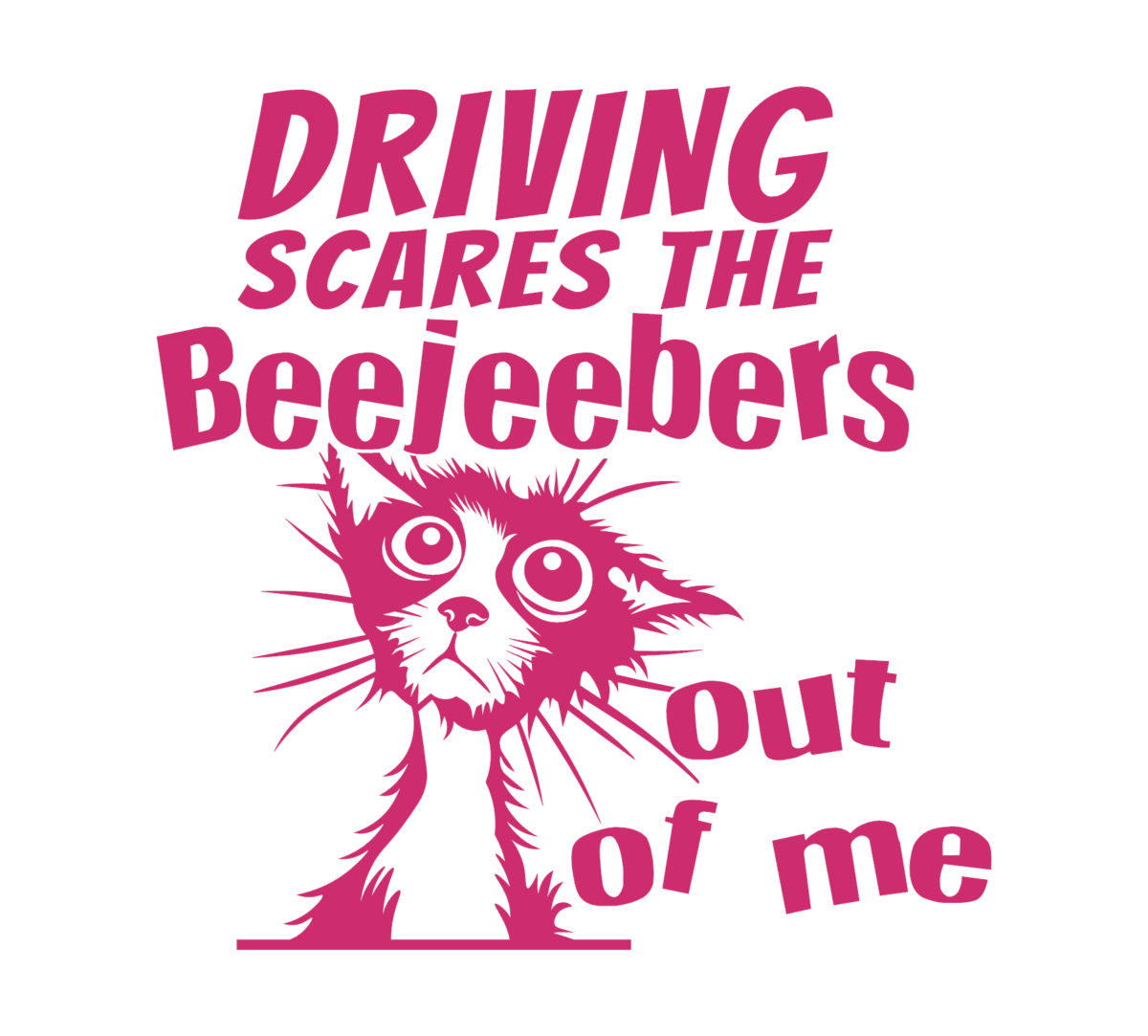 Driving Scares The Beejeebers Out of Me Decal - Image 4