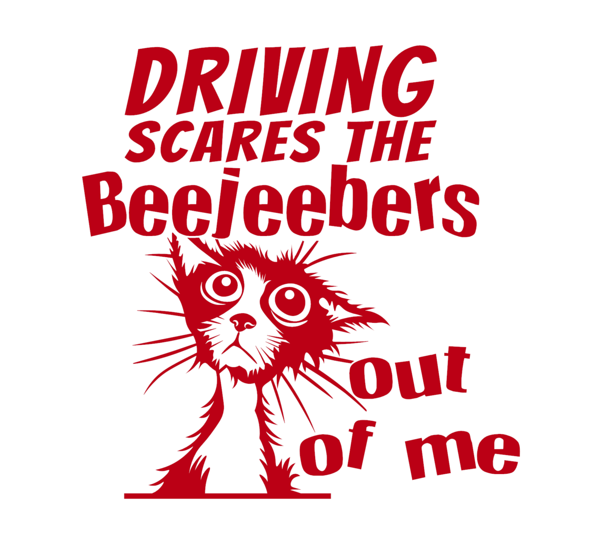 Driving Scares The Beejeebers Out of Me Decal - Image 5