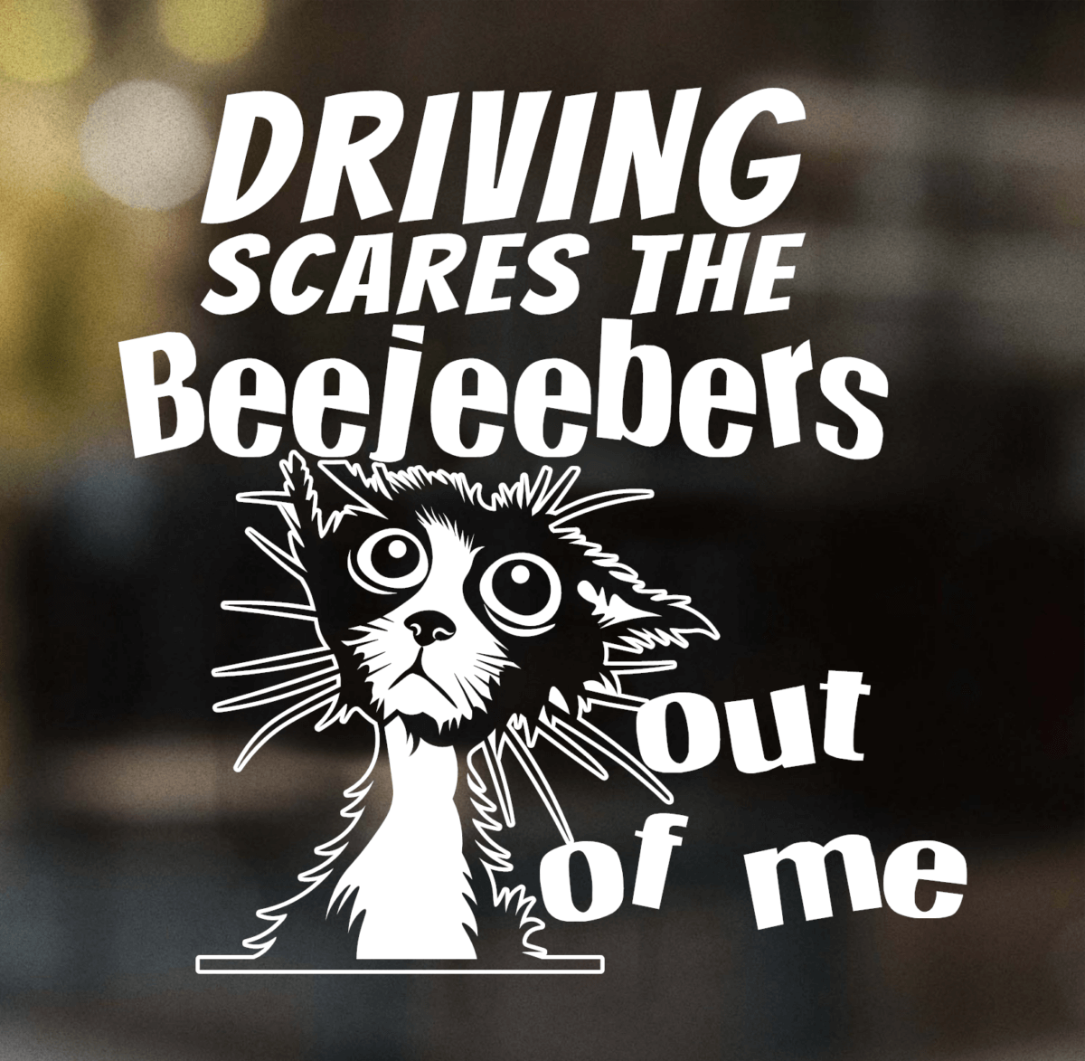 Driving Scares The Beejeebers Out of Me Decal