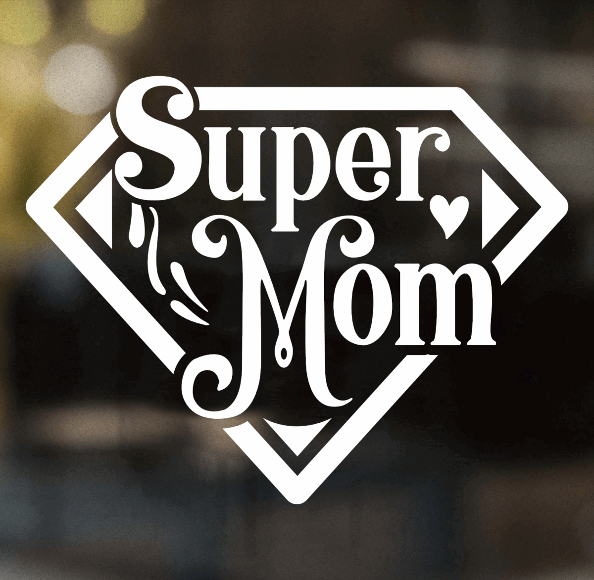 Super Mom Diamond Decal