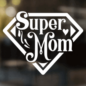 Super Mom Diamond Decal