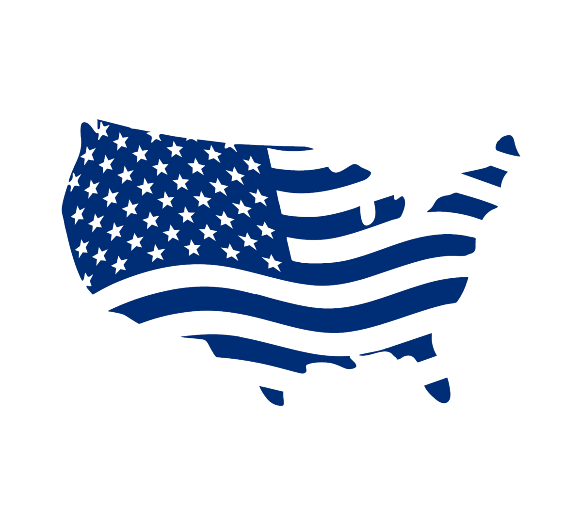 USA Shaped American Flag Decal - Image 5