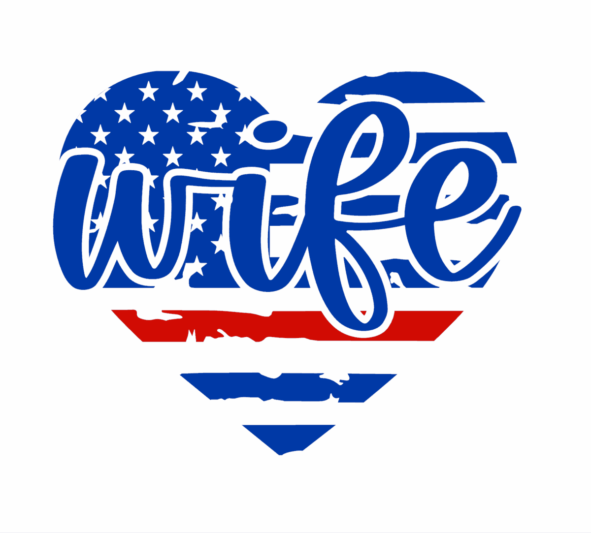 Firefighter Wife Heart Decal - Image 3